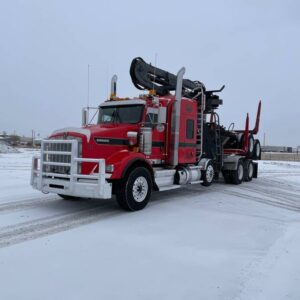 2021 Kenworth T800 Pole Truck with Serco Loader & 2018 Whitlog Trailer