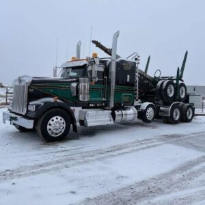 2024 Kenworth W900L Pole Truck with 2023 Whitlog Trailer